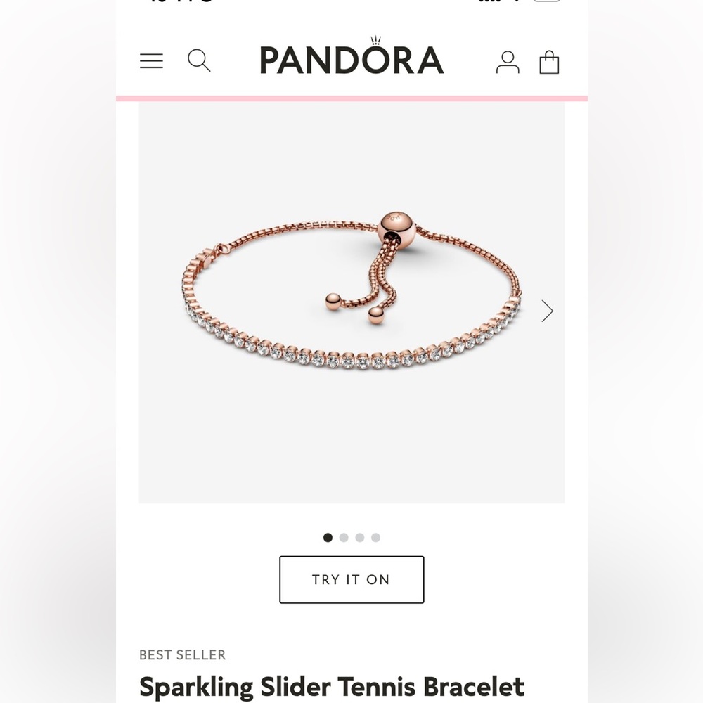 Pandora Rose Gold Tennis Bracelet